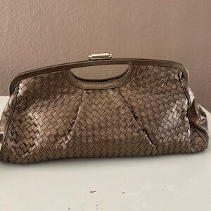 Elliott Lucca Gold Woven Clutch